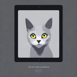 A start screen for a game about a grey cat