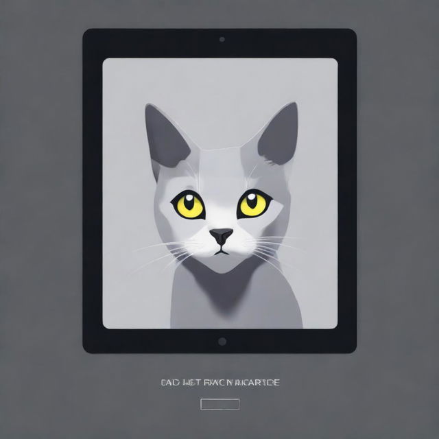 A start screen for a game about a grey cat