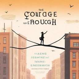 Create a book cover with the title 'The Courage to Say Enough is Enough' at the top and an author's name at the bottom