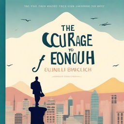 Create a book cover with the title 'The Courage to Say Enough is Enough' at the top and an author's name at the bottom