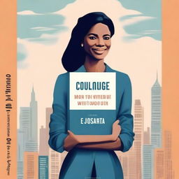 Create a book cover with the title 'The Courage to Say Enough is Enough' at the top and an author's name at the bottom