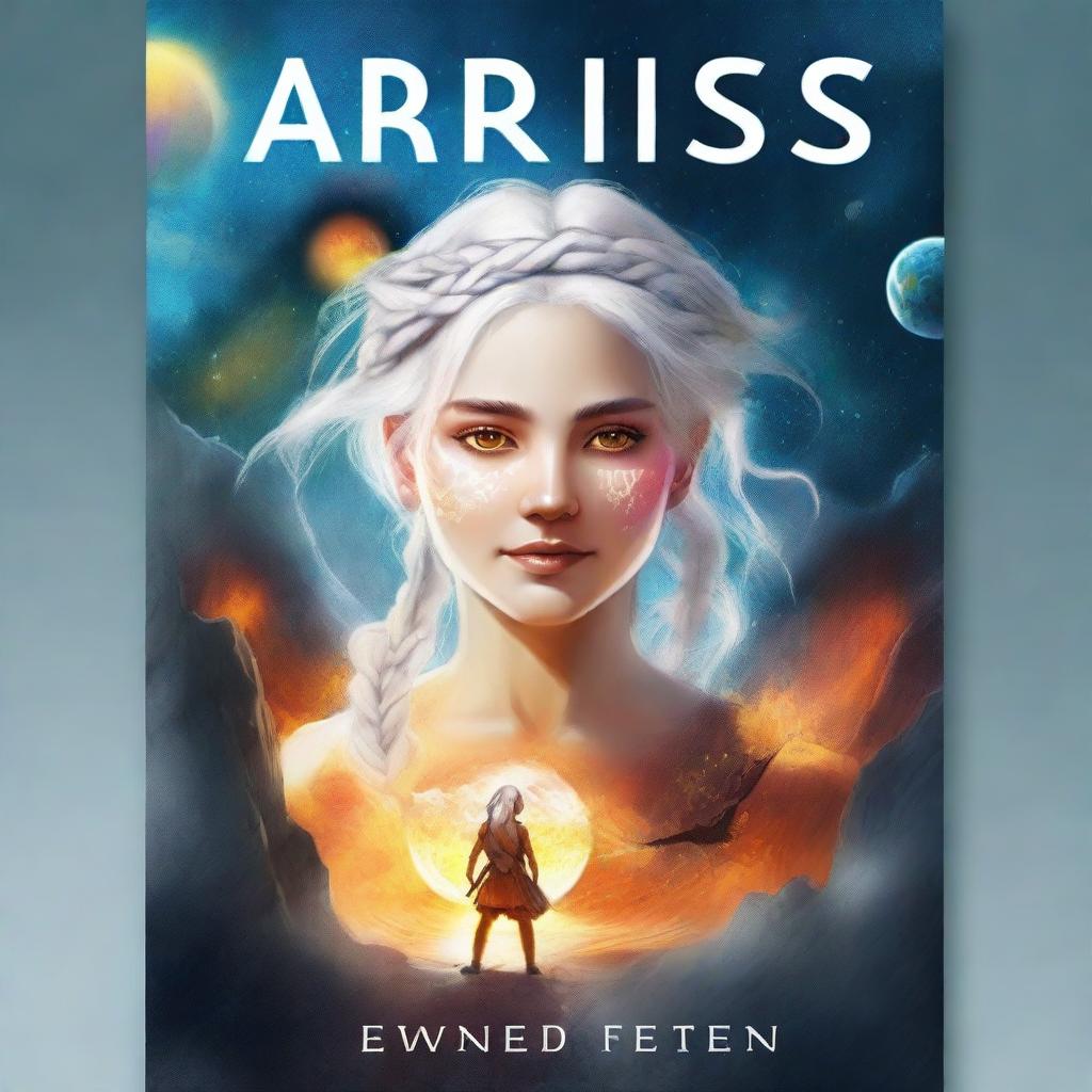 Create a realistic book cover titled 'Aris'