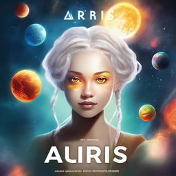 Create a realistic book cover titled 'Aris'