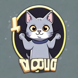 A win screen for a game about a grey cat