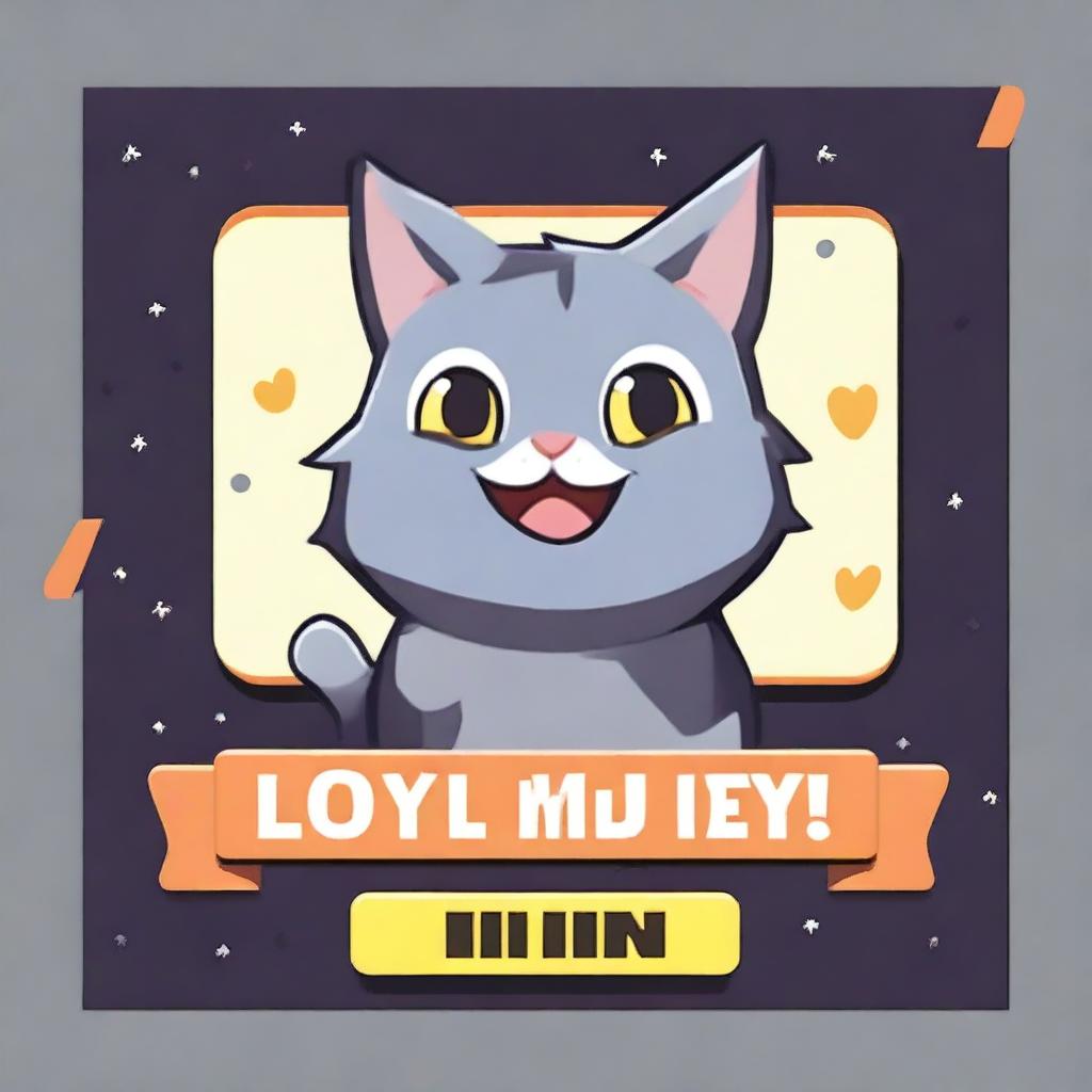 A 'YOU WIN!' screen for a game about a grey cat