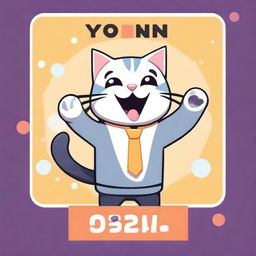 A 'YOU WIN' screen with a cat in the middle