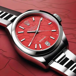 A luxurious watch design featuring elements inspired by Rolex