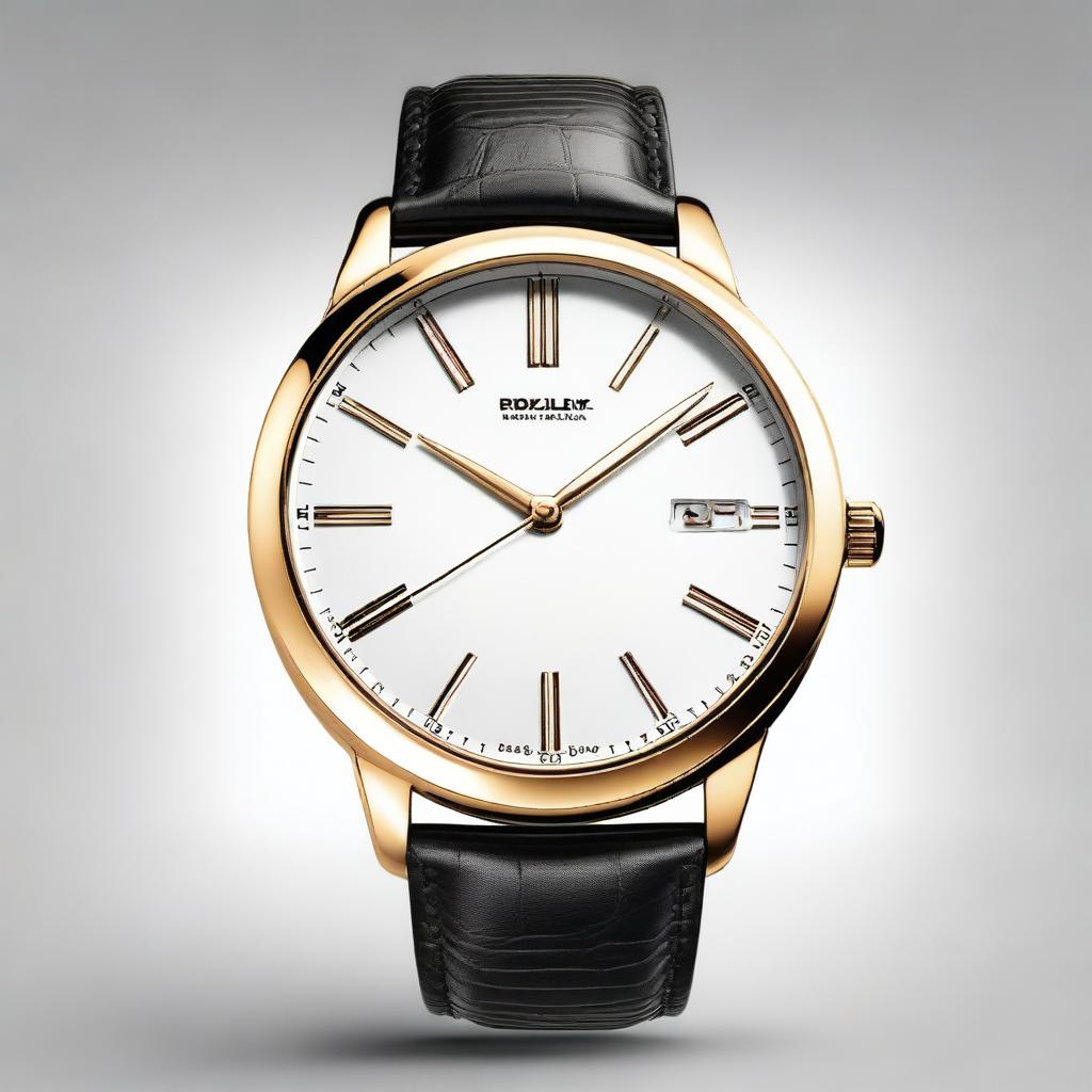 A high-end luxury watch design featuring sleek lines and elegant details