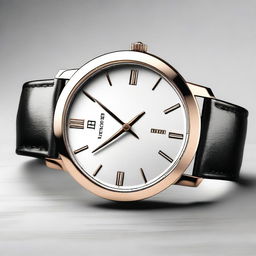 A high-end luxury watch design featuring sleek lines and elegant details