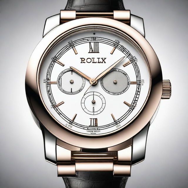 A high-end luxury watch design featuring sleek lines and elegant details