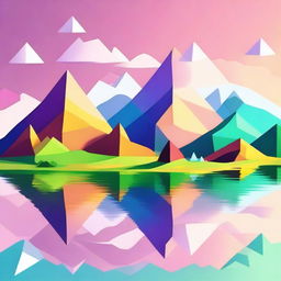 Create an image in a low poly art style