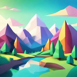 Create an image in a low poly art style