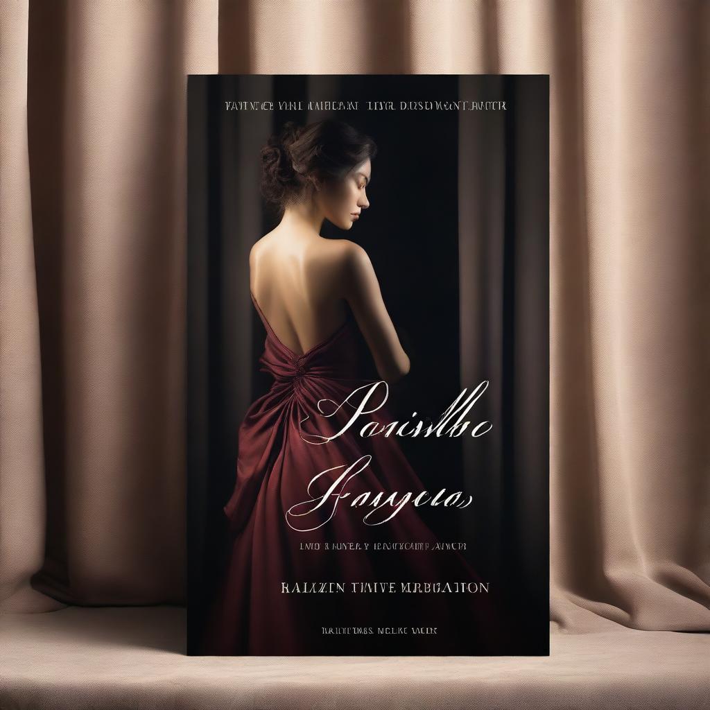 A sensual and stimulating book cover featuring an elegant, mysterious figure in a dimly lit, romantic setting