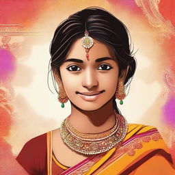 Create an image of a young Indian girl