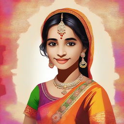 Create an image of a young Indian girl