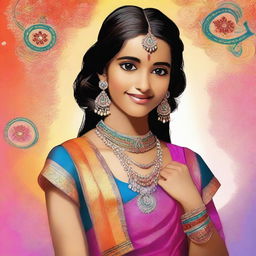 Create an image of a young Indian girl