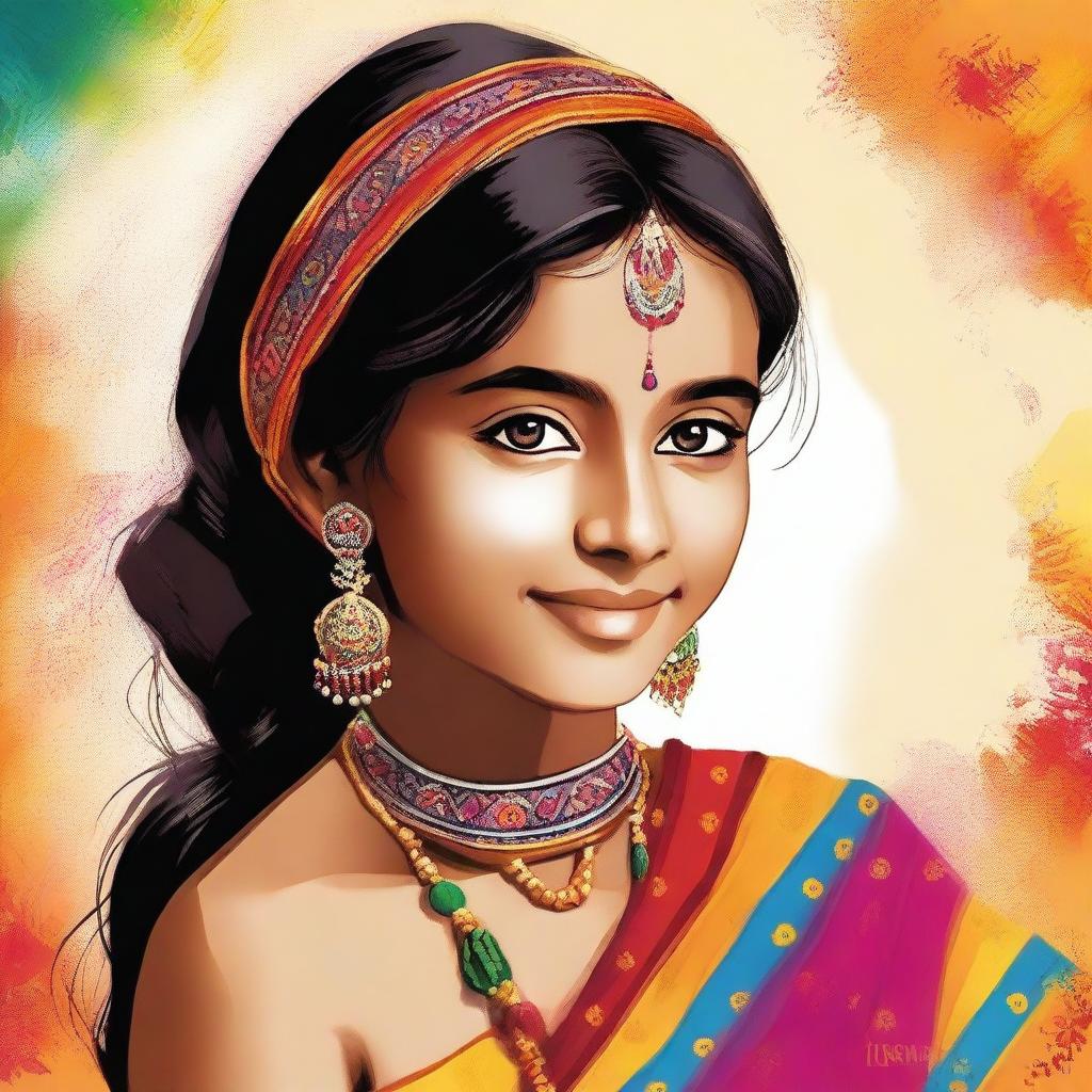 Create an image of a young Indian girl
