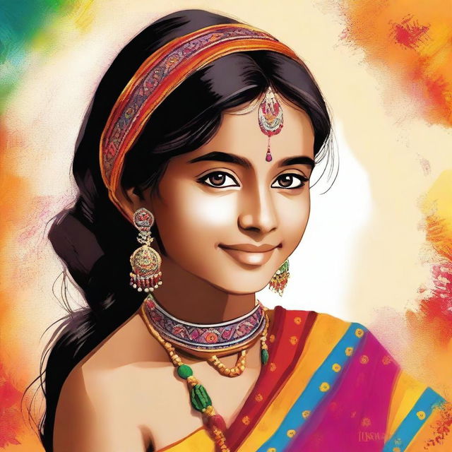 Create an image of a young Indian girl