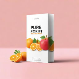 Generate a book cover for 'Pure Profit: Building a Thriving Fruit Juice Business' featuring a minimalistic design with a focus on a sleek juice bottle