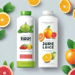 Generate a book cover for 'Pure Profit: Building a Thriving Fruit Juice Business' featuring a minimalistic design with a focus on a sleek juice bottle