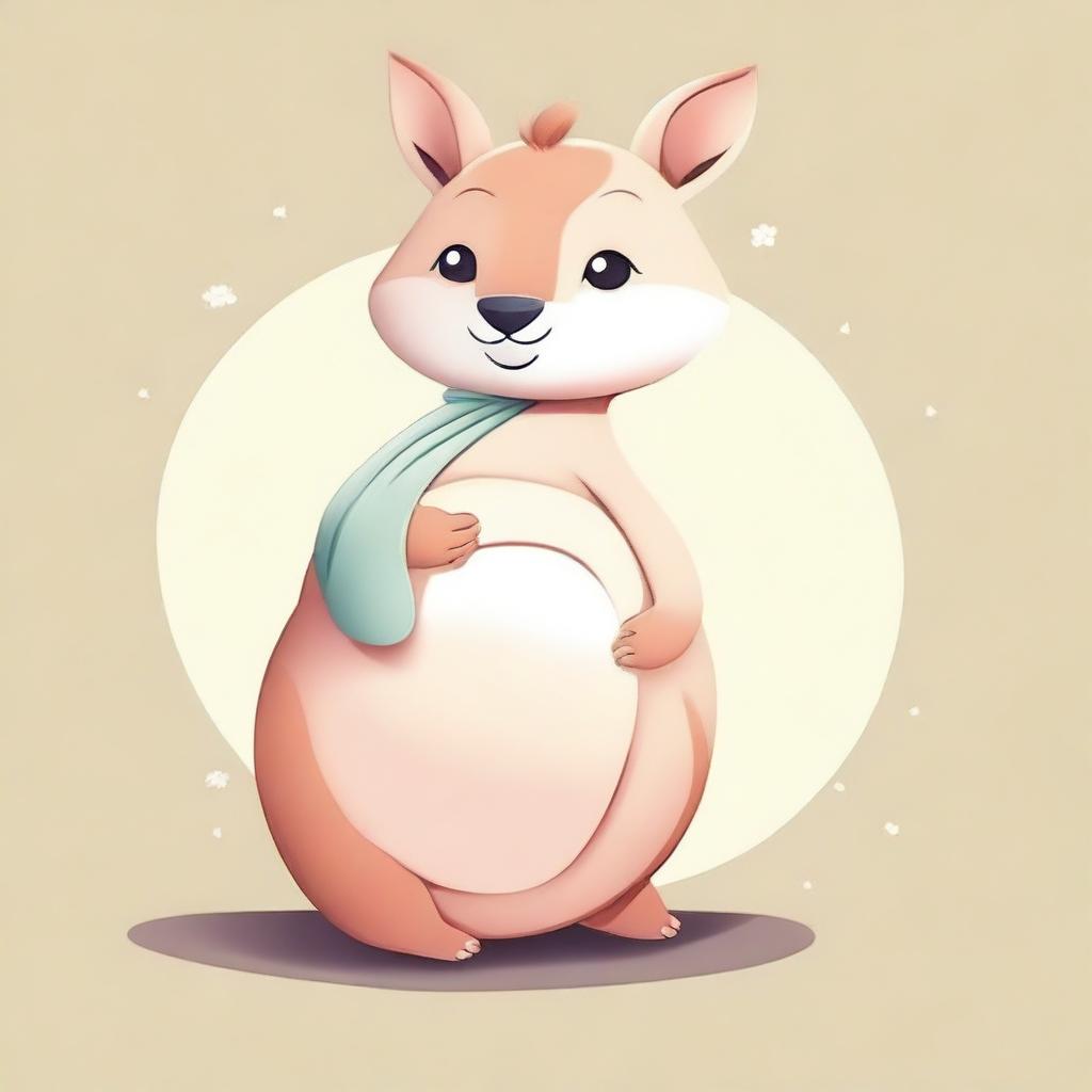 A pregnant anthropomorphic animal character, depicted in a tasteful and respectful manner