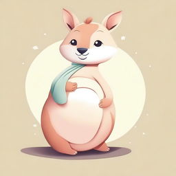 A pregnant anthropomorphic animal character, depicted in a tasteful and respectful manner