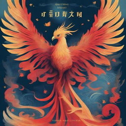 A captivating book cover for a novel titled '我有一只不死鸟' (I Have a Phoenix)