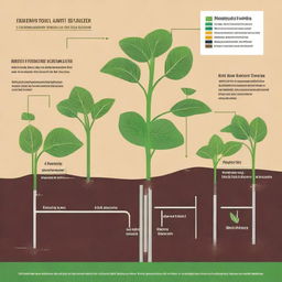 A detailed illustration showing the optimization of fertilizer use for Kenaf plants in BRIS soil