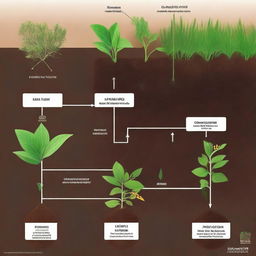 A detailed illustration showing the optimization of fertilizer use for Kenaf plants in BRIS soil