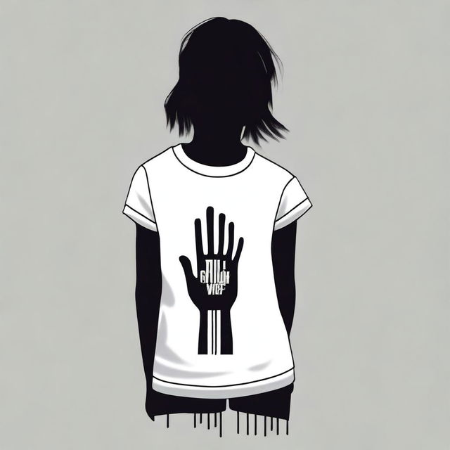 Design a t-shirt for an awareness campaign against human trafficking