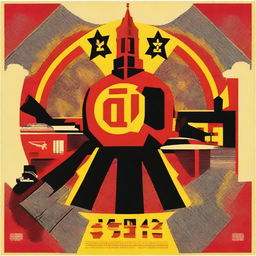 A poster in the style of USSR propaganda with the motto «все на pi!»