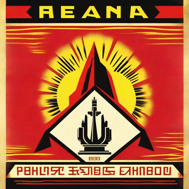 A poster in the style of USSR propaganda with the motto «все на pi!»