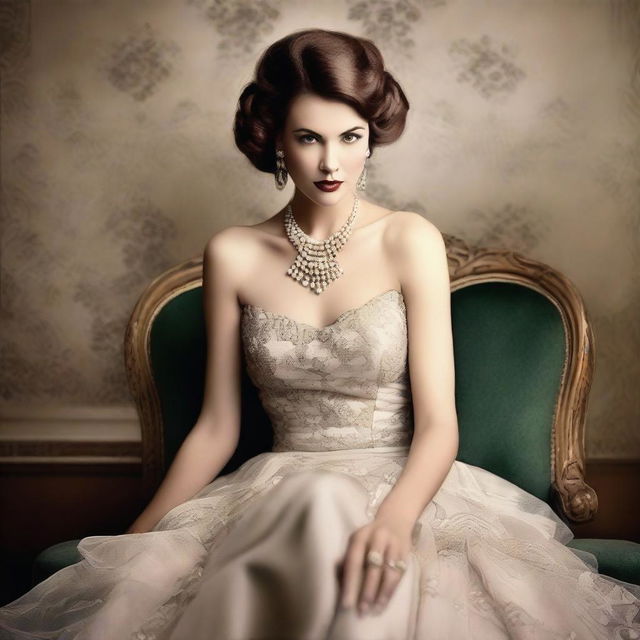 Create an image inspired by the classic glamour style