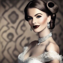 Create an image inspired by the classic glamour style