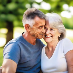 A beautiful mature woman and a young man sharing a moment together