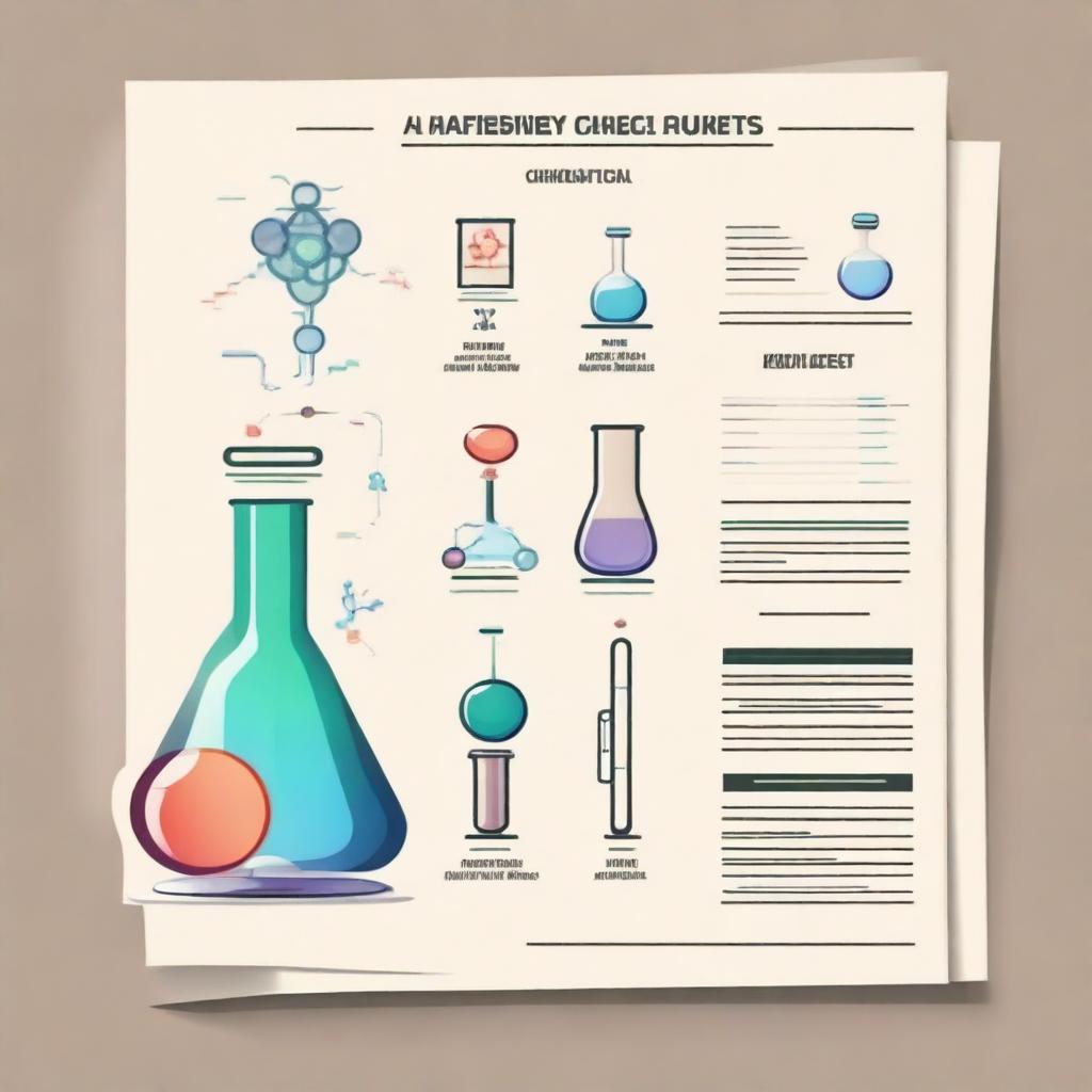 Create an A4 sheet with a chemistry-themed design