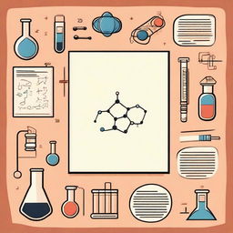 Create an A4 sheet with a chemistry-themed design