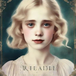 A book cover featuring a blonde girl in her late teens with brown colored eyes, crying