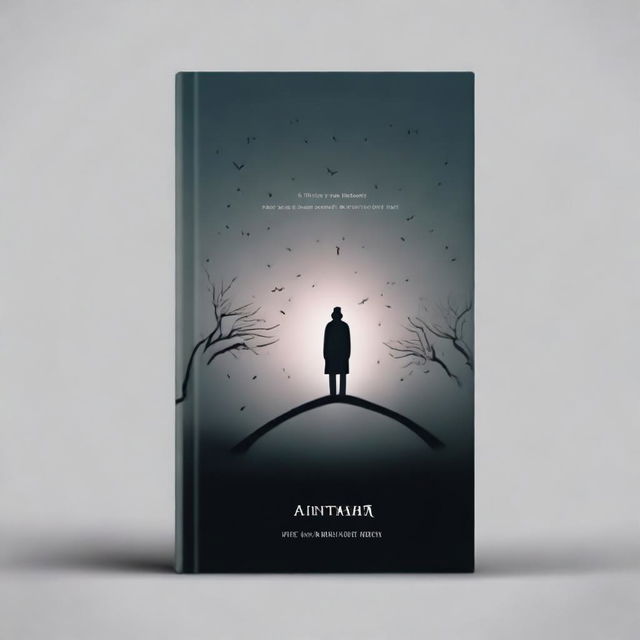 Create a book cover for a poetry book titled 'Aintihar', which translates to 'suicide'