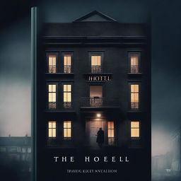 Create a book cover for a thriller novel titled 'The Hotel'