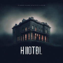 Create a book cover for a thriller novel titled 'The Hotel'