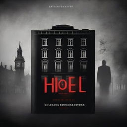 Create a book cover for a thriller novel titled 'The Hotel'