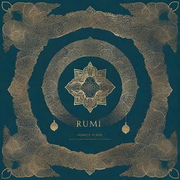 Create a book cover design for Rumi’s Masnavi Sharif