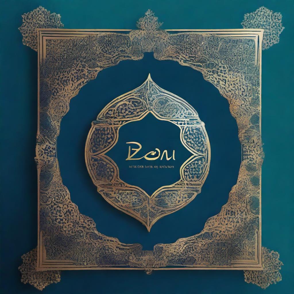 Create a book cover design for Rumi’s Masnavi Sharif, authored by Dr