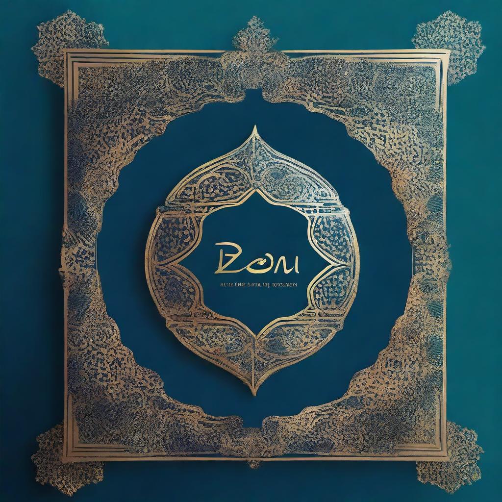 Create a book cover design for Rumi’s Masnavi Sharif, authored by Dr