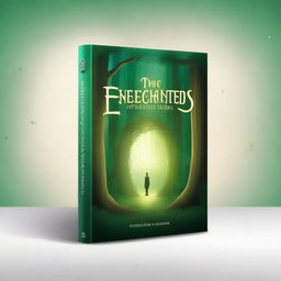 Create a captivating book cover featuring an enchanted forest with a mysterious glowing portal at its center