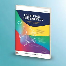 Create a book cover for a textbook titled 'CLINICAL CHEMISTRY'