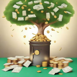 Create an image symbolizing whole life insurance and wealth