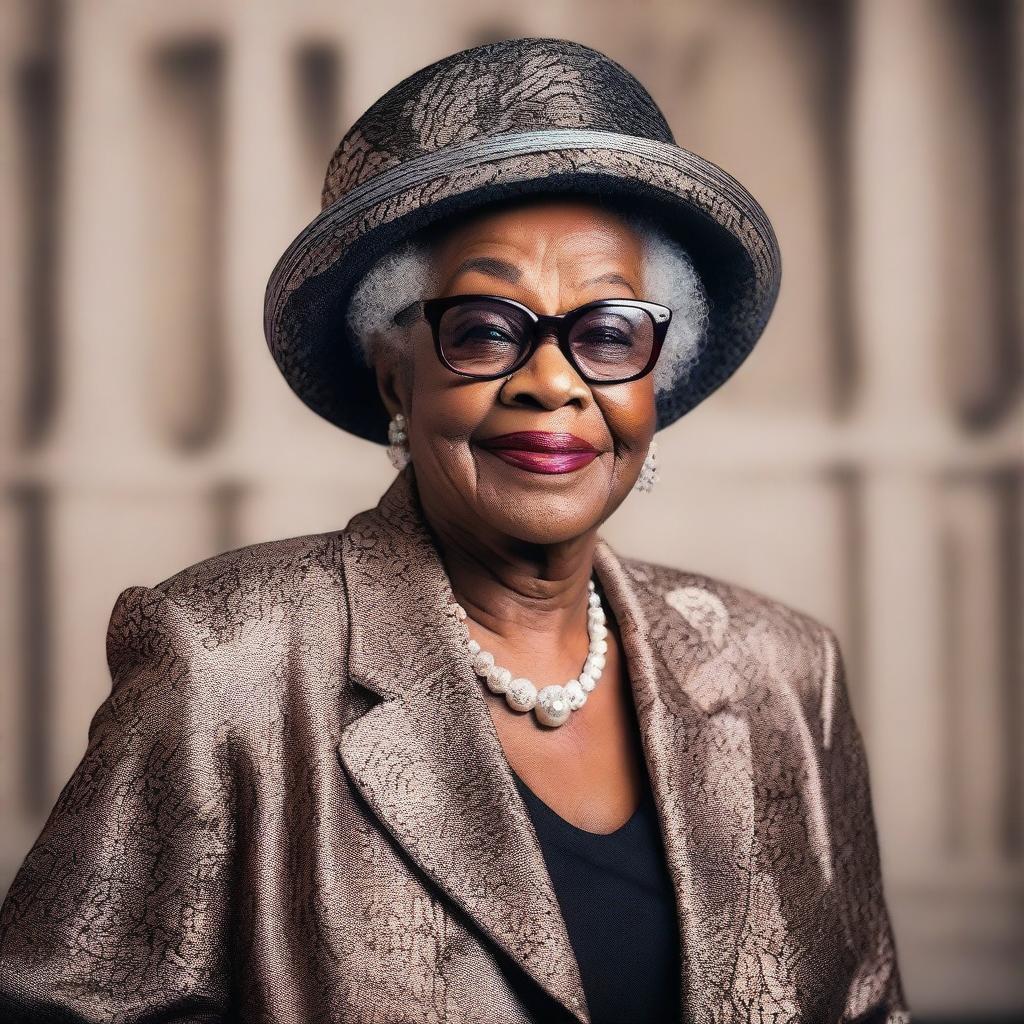 Photos of elderly black women in elegant and stylish clothing that accentuates their beauty