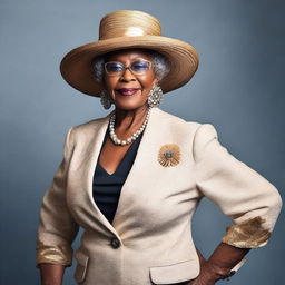 Photos of elderly black women in elegant and stylish clothing that accentuates their beauty